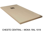 Bac de douche, extra plat, avec rainures pour un espace de séchage, L. 100 à 210 cm x l. 70 à 100 cm Résine anti glissant, finition misse, 10 couleurs, Livraison offerte